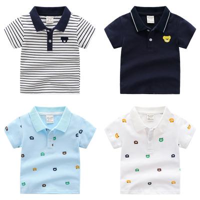 China Breathable Boys Polo 2-7T Brand Kids Shorts Sleeves T-shirts High Quality Shirt Cotton T-shirt Kids Stitches Summer Kid Clothes for sale