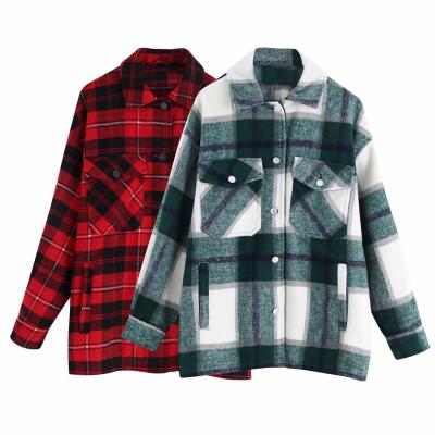 China Anti-wrinkle autumn and spring new fashion mixed thick fabric plaid shirt wholesale for sale