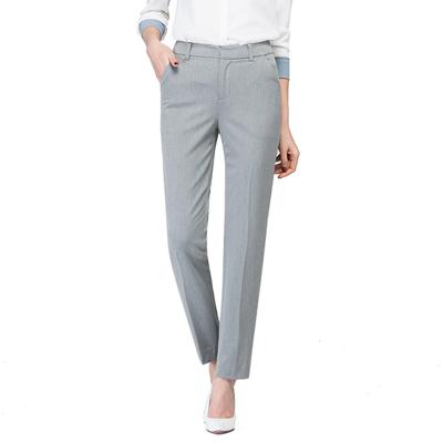 China Anti-pilling Lady Office Formal Pants Work Trousers For Women Straight Solid Color Women Trousers for sale