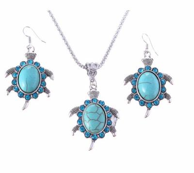 China Beautiful TRENDY Turquoise Turtle Ear Fashion Alloy Earrings Jewelry for sale