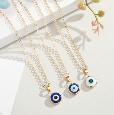 China BOHEMIA Blue Eye Alloy Chain Necklace Alloy Long Wholesale for sale