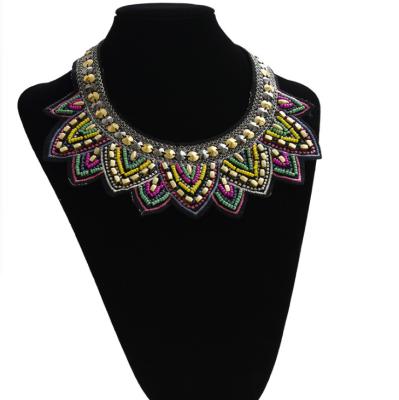 China Wholesale 2021 Hiphop Style Retro Jewelry Pearl Rice High Quality Ethnic Collar Necklace for sale