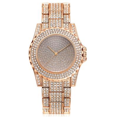 China CLASSIC Full Diamond Watch Leaf Round Bracelet Set Earrings Necklace for sale