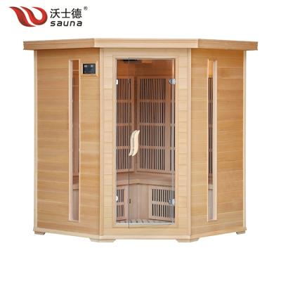 China Computer Control Panel Full Spectrum Infrared Sauna Room / Wooden Sauna Cabin Chamber Health Care for sale