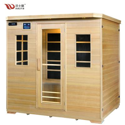 China Computer Control Panel Full Spectrum Infrared Sauna Room / Wooden Sauna Cabin Chamber Health Care for sale