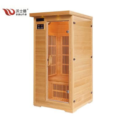 China Computer Control Panel Easy Install Type Sauna Room 1 Person Use Infrared Home Sauna for sale