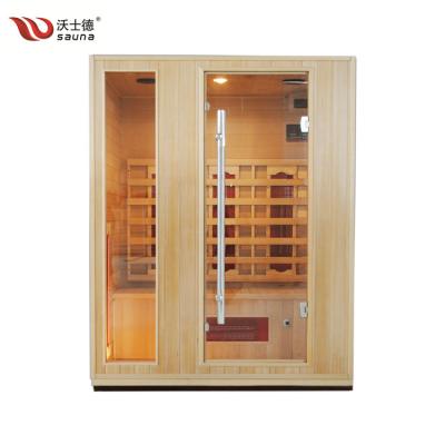 China Computer Control Panel Guaranteed Material Portable Infrared Sauna 3 Person for sale