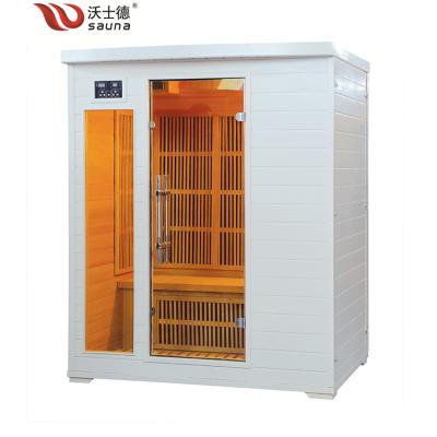 China Computer Control Panel Easy Install Type Sauna Room 3 Person Use Infrared Home Sauna for sale