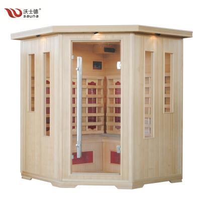 China Computer Control Panel Easy Install Type Sauna Room 4-5 Person Use Infrared Home Sauna for sale