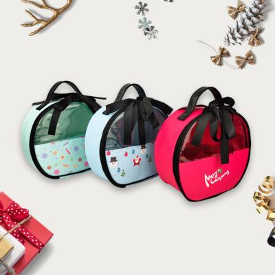 China Recyclable Christmas Cosmetic Tote Bags Fashion Festival Makeup Handle Vanity Bag for sale