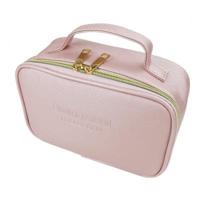 China High Quality Makeup Toiletries Bags Custom Portable Cosmetic Bag Pink Classic Toiletry Kits Travel Wash Bag for sale