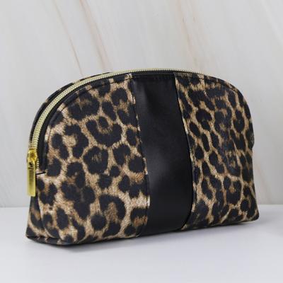 China Universal Custom Leopard Cosmetic Pouch Fashion Bags Luxury Makeup Bag For Travel Wash for sale