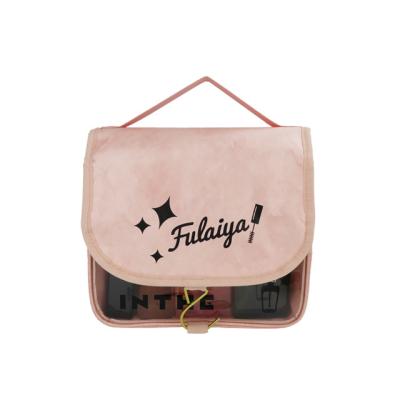 China Hook Hanging Cosmetic Bag Customized Large Capacity Portable Travel Hanging Toiletry Bags for sale