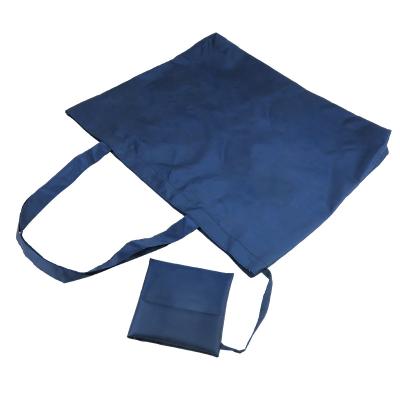 China Eco-Friendly Reusable Custom Bags Bolsa Plegable Bags Folding RPET Polyester Tote Reusable Shopping Bag Into Pouch for sale