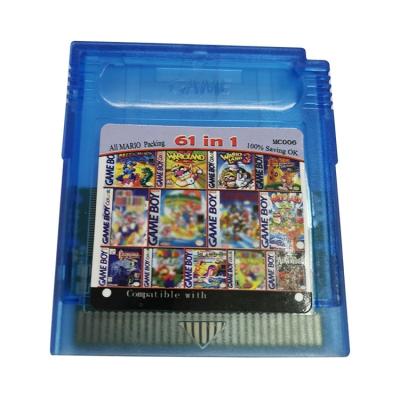 China Factory Customized Video Games Manufacturer Cards 32 Bit 61 IN 1 Game Cartridges For GameBoy Color GBC-61-in-1 for sale