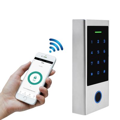 China Waterproof/Waterproof Smart Bluetooth App iOS&Android Free Scan Fingerprint RFID Door Lock Tuya Mobile Biometric Access Control System for sale