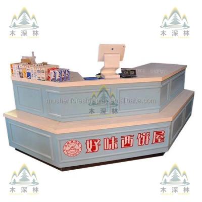 China Environmental Friendly Cake Display Cabinet Bread Display Cabinet With Checkout Counter Perfect For Bakery And Cafe for sale