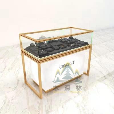 China Environmental friendly glass showcase cabinet with high transparent glass and LED lighting perfect for jewelry and watch display for sale