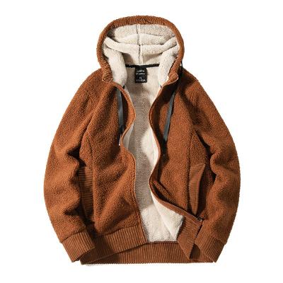 China L-8XL Winter Warm Casual Jackets Plus Size Hooded Berber Fleece Jacket Couples for sale