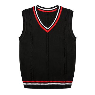 China Hot Selling Anti-wrinkle V-Neck Knitwear Sleeveless Sweater Vest For Men for sale