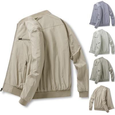 China Wholesale Plus Size Mens Casual Coat Solid Color Zipper Bomber Jackets for sale