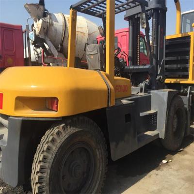 中国 good condition used original japan 10 ton forklift TCM FD100 for sale at low price 10000 kg 販売のため