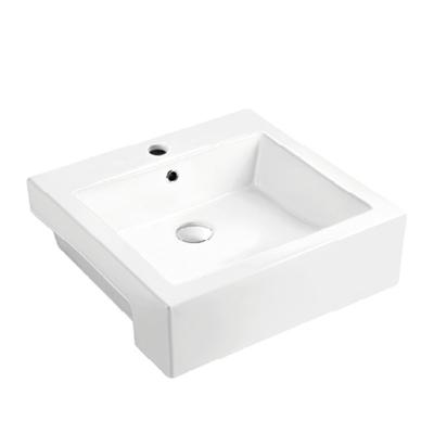 China Bathroom Modern Sanitary Ware Hand Sink Modern Design Basin Rectangular Ceramic High Quality Product for sale