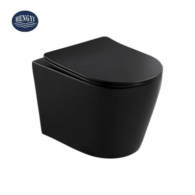 China Matte Black Toilets Concealed Tank Concealed Toilet Floor Standing Sanitary Ware for sale