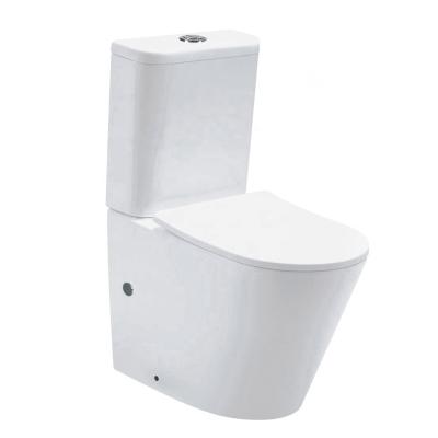 China Double-Flow Short Small Size Two Piece Toilet Back To The Wall Sanitary Ware Wc for sale