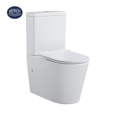 China Hot Selling Double-Flow Toilet Suites New To The Wall Ware Two Piece WC Australia WATERMARK Sanitary Certification for sale