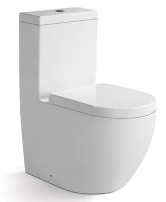 China Double-Flow One-Piece Toilet Bowl Washdown Flush Wall Sanitary Ware New Model Ceramic WC Strap 250mm to New for sale