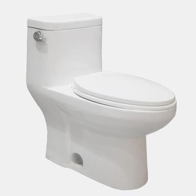 China Double-Flow Bathroom Product One Piece Ceramic Bathroom Design Popular New White W.C. Strap. for sale