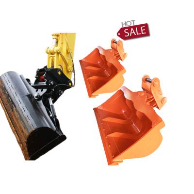 China Cleaning Hydraulic Tilt Excavator Bucket Q355B NM400 Hardoc500 Optinal for sale