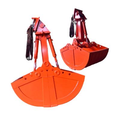 China Double Cylinder Mini Excavator Clamshell Bucket , Hydraulic Excavator Grab Bucket Te koop