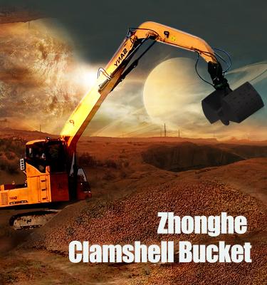 China Hydraulikbagger Clamshell Bucket, doppelter Zylinder-Maschinenhälften-Eimer für Bagger zu verkaufen