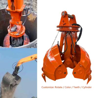 China Heavy Duty Excavator Clam Bucket Hydraulic For Cat320 ZX200 Te koop