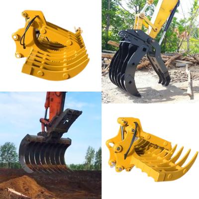 China Duurzame Bosbouwhark voor Graafwerktuig, Q355B-Graafwerktuig Rake Bucket For Hitachi Zx200 Zx300 Te koop