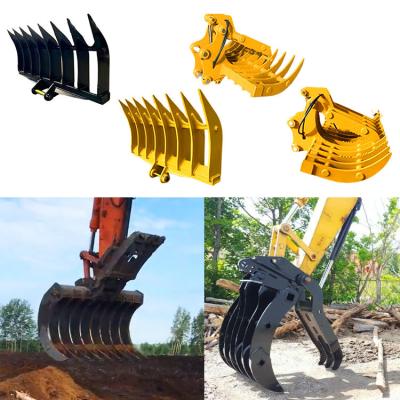 China Q355B Nm400 Excavator Rake Bucket , Antiwear Digger Rake Bucket for sale