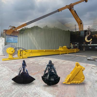 China Graafmachine Rock Bucket Cat320d voor CAT320 ZX200 DX200 SY205C, graafmachine telescopische arm 14M voor cat320 Te koop