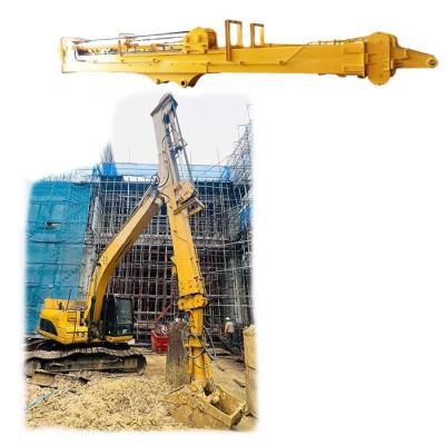 China High-effective excavator telescopic boom long reach boom excavator for digging deeper telescopic boom excavator clamshel for sale