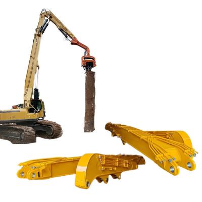 China Excavator pile driver attachment for excavators excavator long reach boom excavator long boom arm for sale for cat hitachi komatsu zu verkaufen