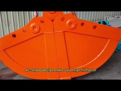 JS360LC PC360 Clamshell Excavator Bucket , Yellow Excavator Clam Bucket