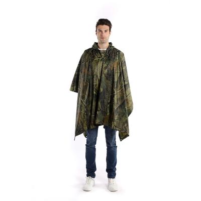 China The Most Popular Fashion Waterproof Clothing High Quality Printed Adult Hooded Coat Singlet Polyester/PVC Rainwear for sale