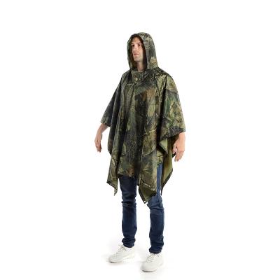 China Bachelor's Rainwear Polyester/PVC Long Waterproof Motorcycle Raincoat Rain Military Poncho For Men for sale