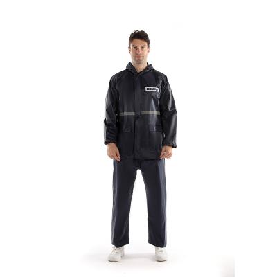 China Wholesale Factory Price Heavy Duty Manufacturing Bachelor Waterproof Clothing Rainsuit Rainsuit With Reflective Tape for sale