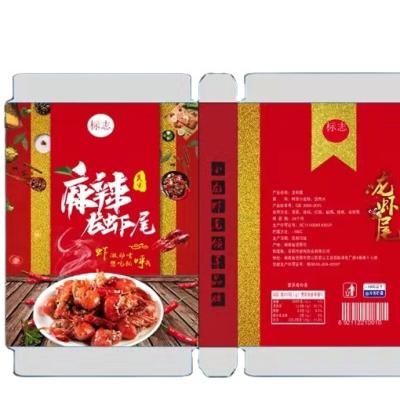 China Hot Selling Recycled Materials Take Away Lunch Paper Food Box For Custom Seafood Gift Box Packaging for sale