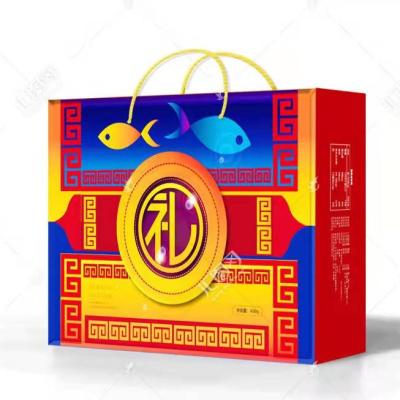 China Hot Selling Recycled Materials Take Away Lunch Paper Food Box For Custom Seafood Gift Box Packaging for sale