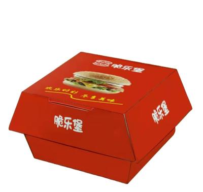 China 2022 Manufacturers Recyclable Chinese Kraft Paperboard Hamburger Food Box for sale