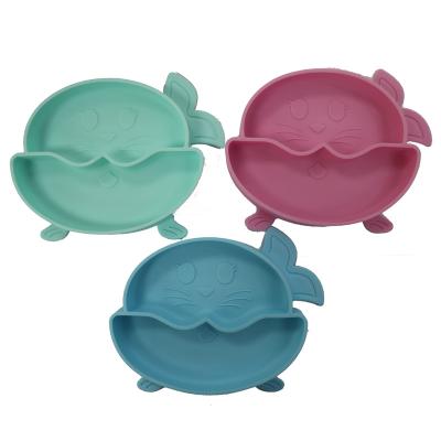 China Casual Multi Animal Shapes Baby Feeding Dishes Silicone Dining Dish for sale