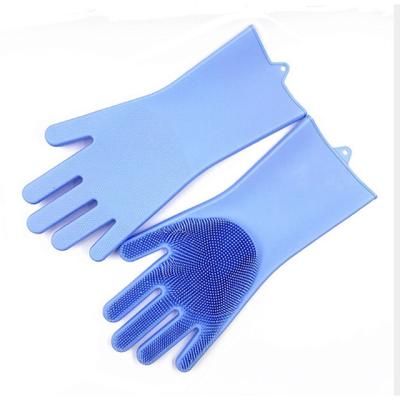 China Reusable Heat Resistant Silicone Cleaning Brush Heat Resistant Scrubber for Clean Housework Kitchen Bathroom Bathing Car Washing for sale